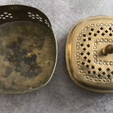 SQUARE DECORATIVE JEWELRY BOX MADE OF BRASS