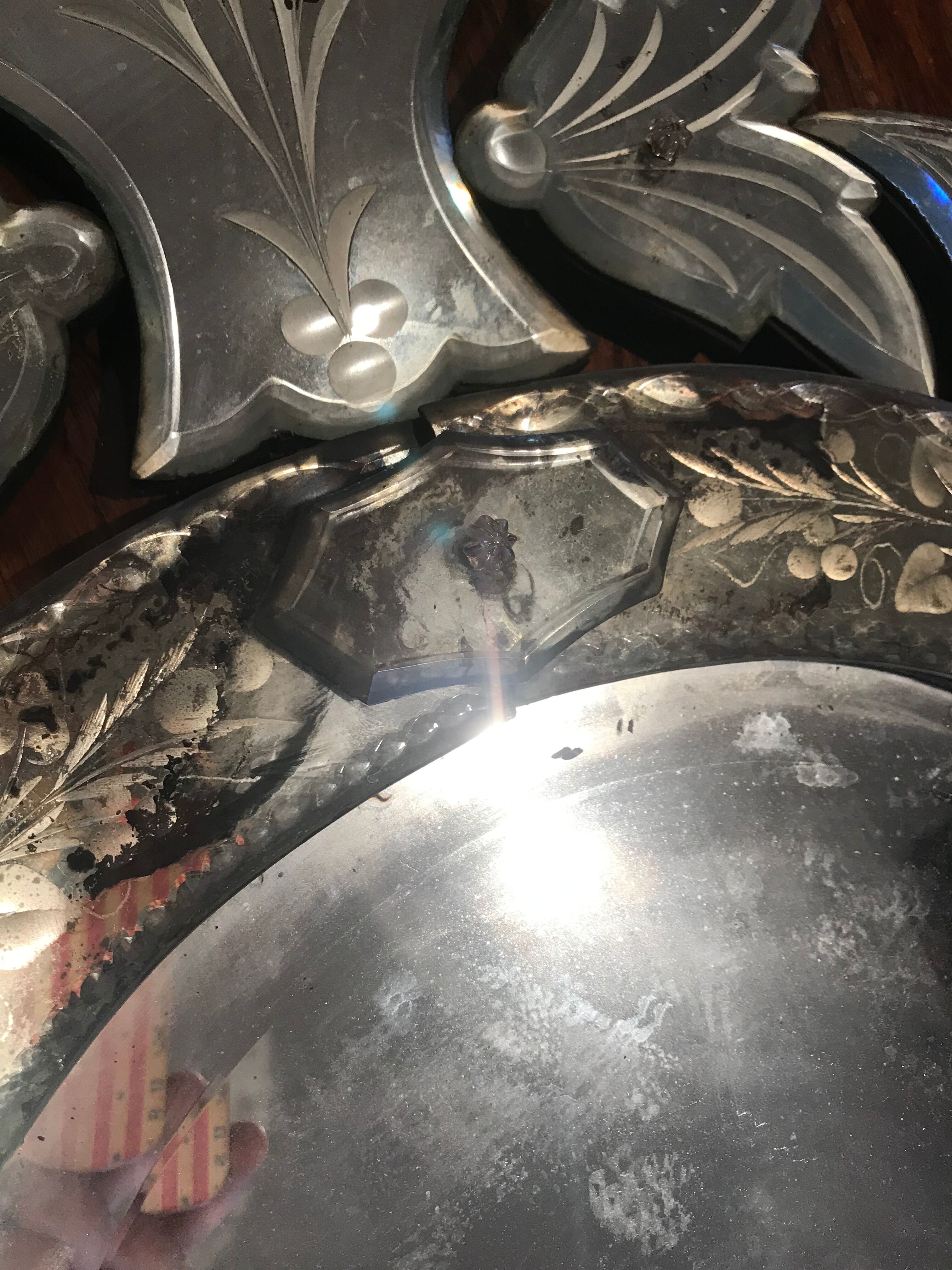 Ancient venetian mirror 1900 50x94cm