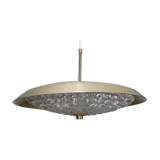 Vintage brass and crystal suspension by Carl Fagerlund for Orrefors