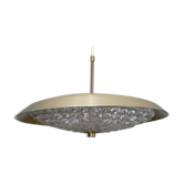 Suspension en laiton & cristal de Carl Fagerlund pour Orrefors