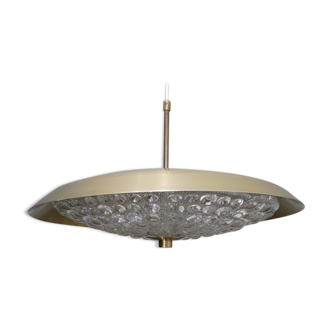 Suspension en laiton & cristal de Carl Fagerlund pour Orrefors