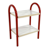 Table d'appoint en tubulaire corail, 1980