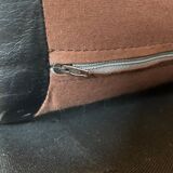 Black leather relax armchair from the 70s