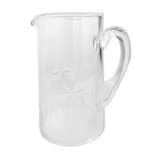 Jug, water decanter or fruit juice in grinded glass