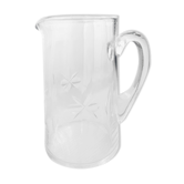 Jug, water decanter or fruit juice in grinded glass