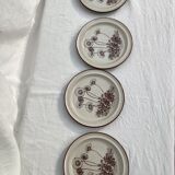 Set of four Japanese plates circa the 1970s numbered stamped dimension: diameter 21