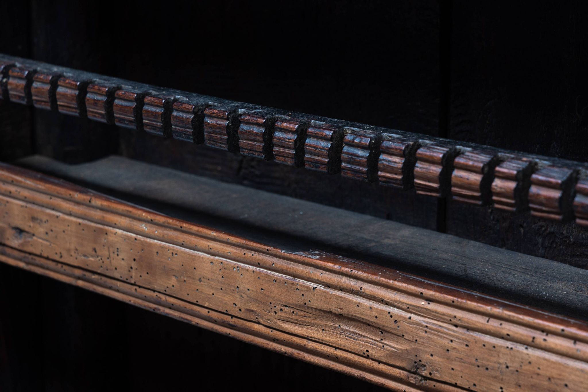 Primitive Folk Art Shelving Cupboard, France, 19th Century