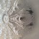 Ceiling lamp from the 70s in molded glass