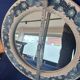 Handmade floral ceramic mirror