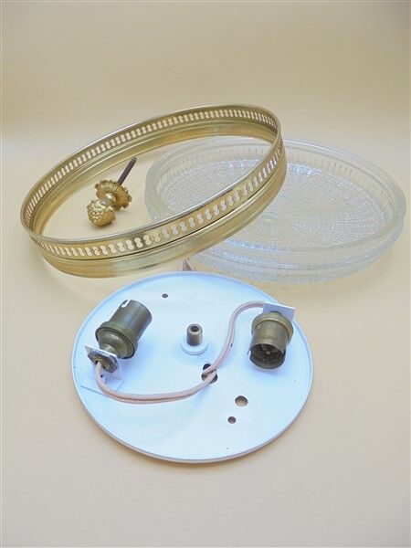 Lucien Gau glass and brass ceiling