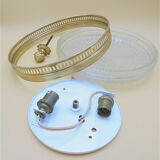 Lucien Gau glass and brass ceiling