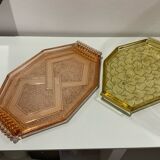 Set of 2 glass trays