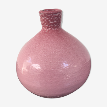 Vase fig enamelled pink 1960