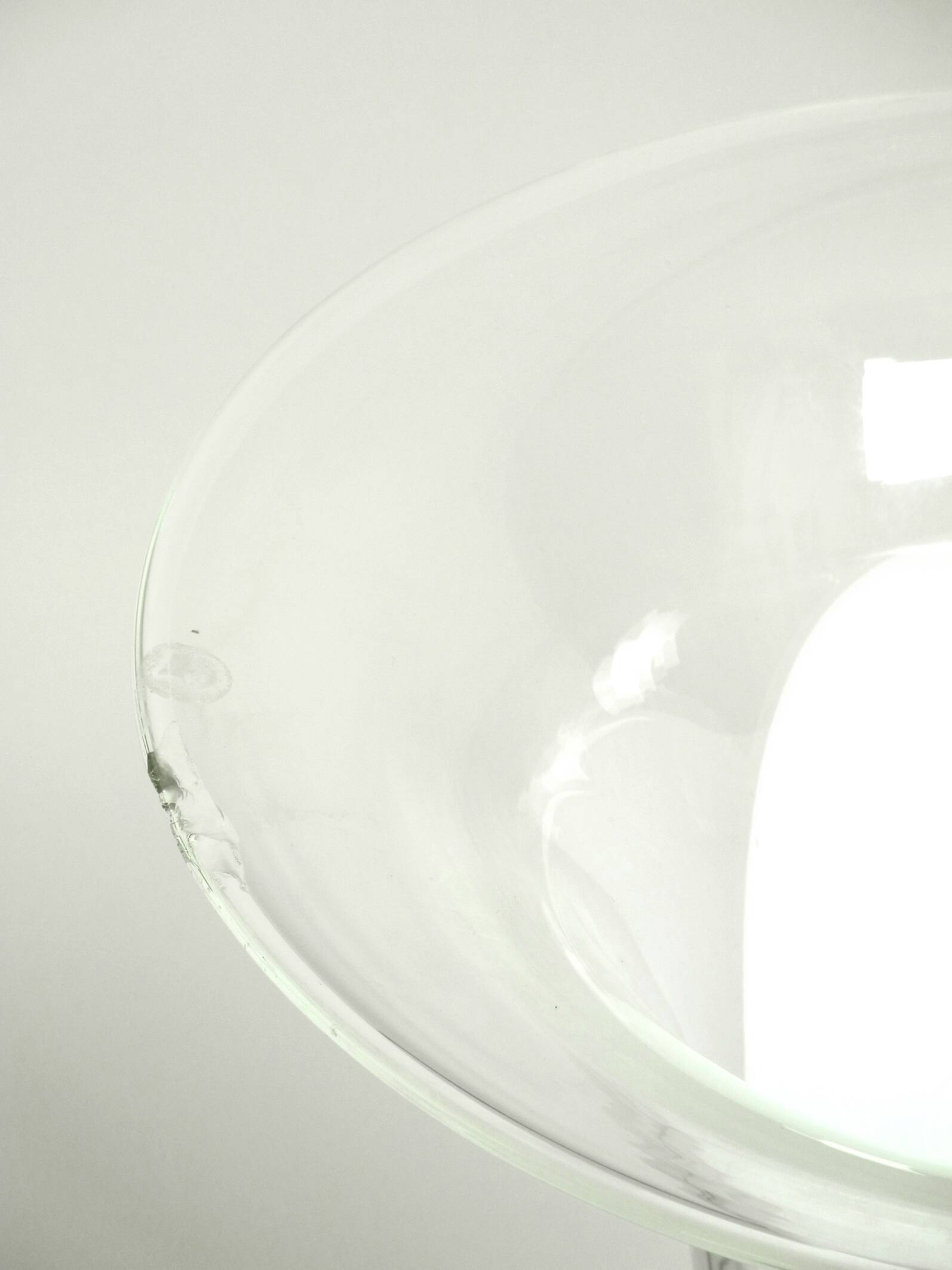 Huge 1960s italian two-piece Murano glass mushroom table lamp by Vistosi