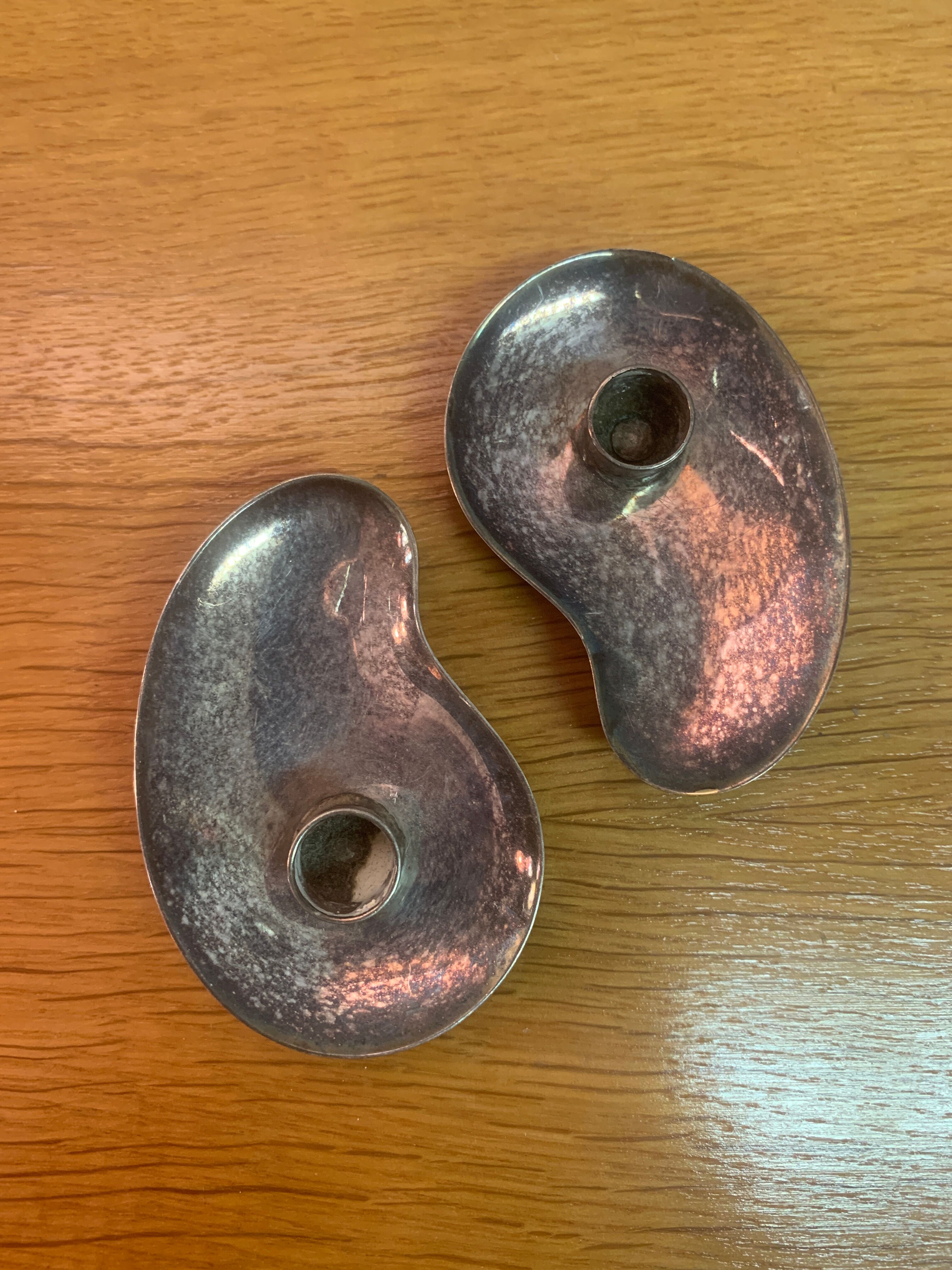 Pair of Danish candle holders 60s