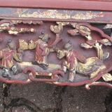 Ancienne tête de lit chinois en bois sculpté