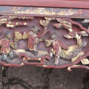 Ancienne tête de lit chinois en bois sculpté