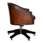 Restored leather captain's or director's chair