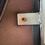 Black leather armchairs, Italian design, 70s (X2)