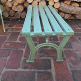 Set of 2 garden benches, for children in cast iron and wood