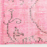 4x7 Soft Pink Vintage Patchwork Rug 225x123Cm