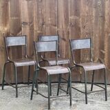 Set of 4 industrial style stools