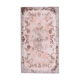 Tapis turc vintage en laine et coton rose noué à la main