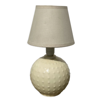 Lampe blanche balle de golf vintage 1980