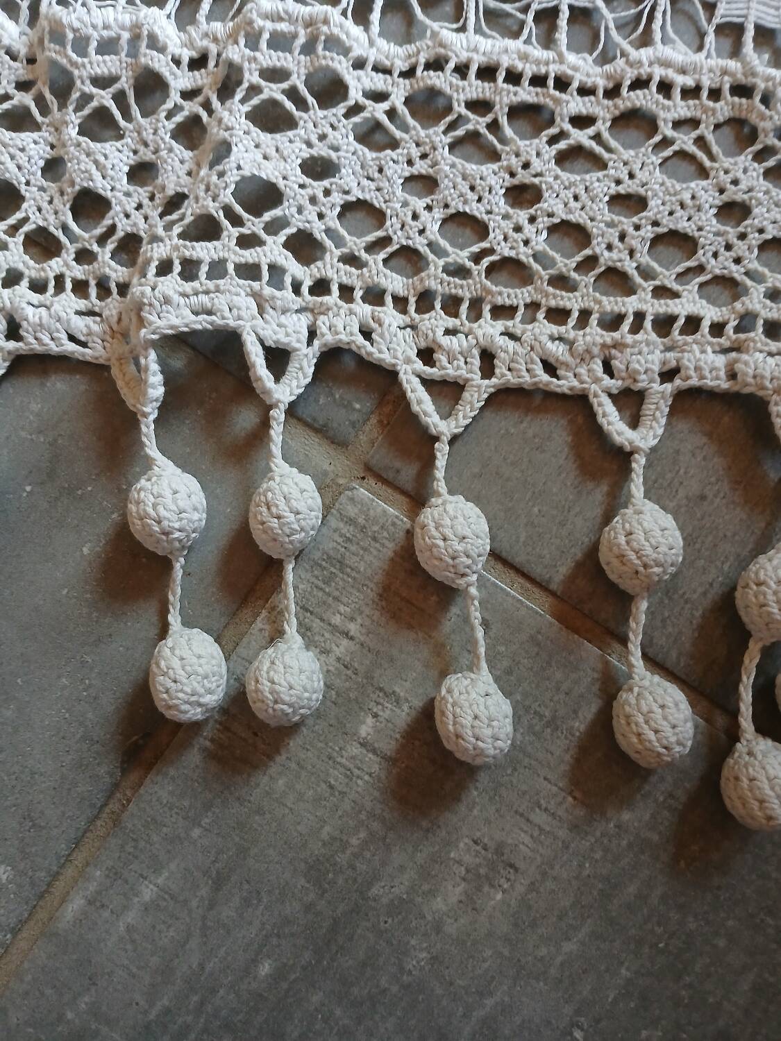 Vintage crochet curtain