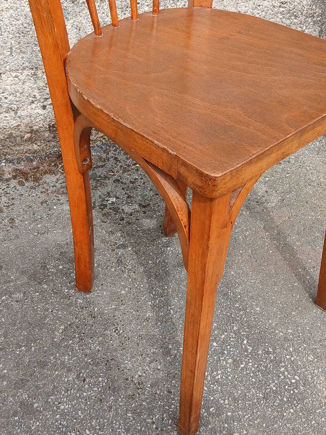 Pair of 1950s bistro chairs
