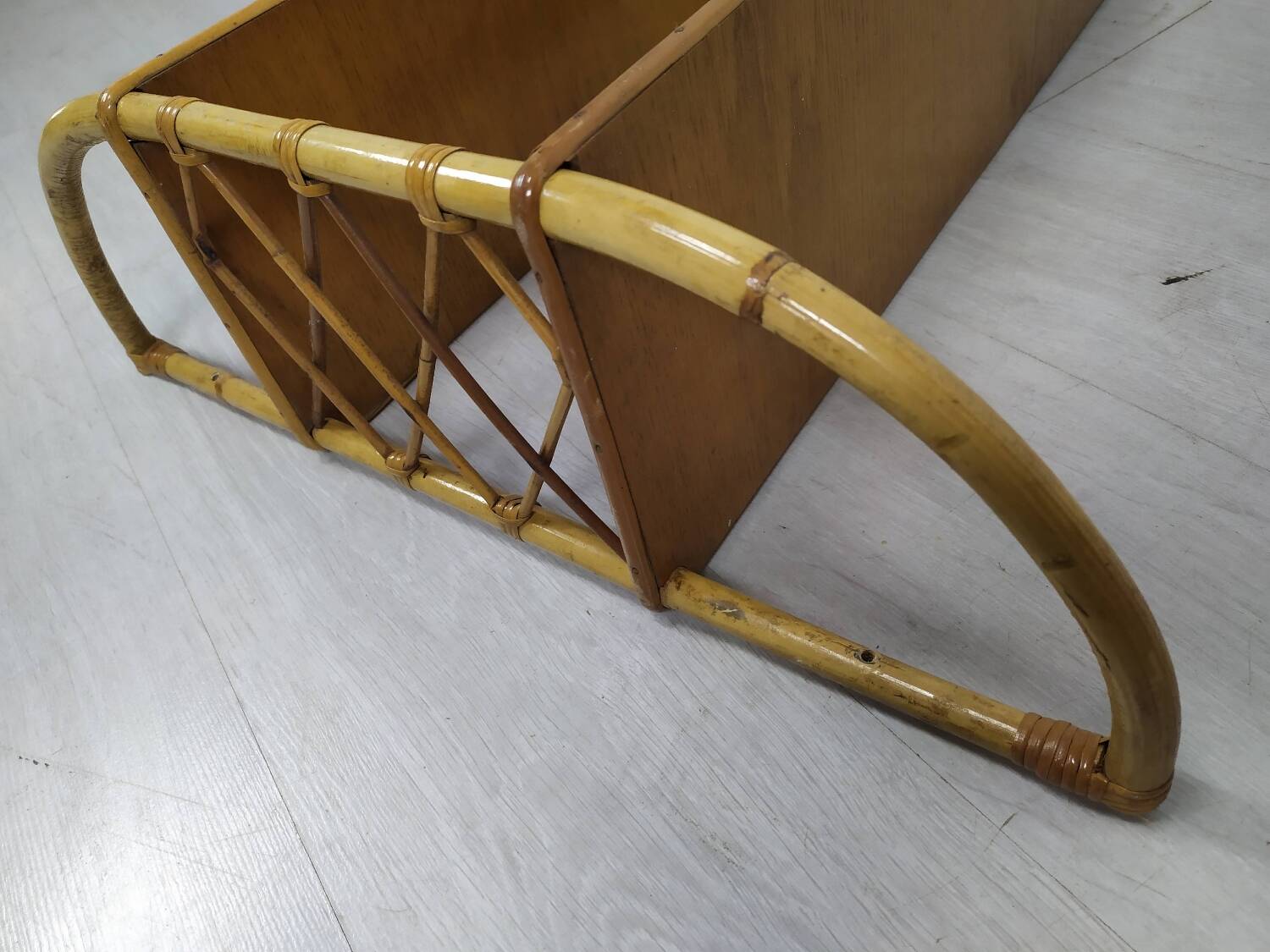 Vintage rattan shelf