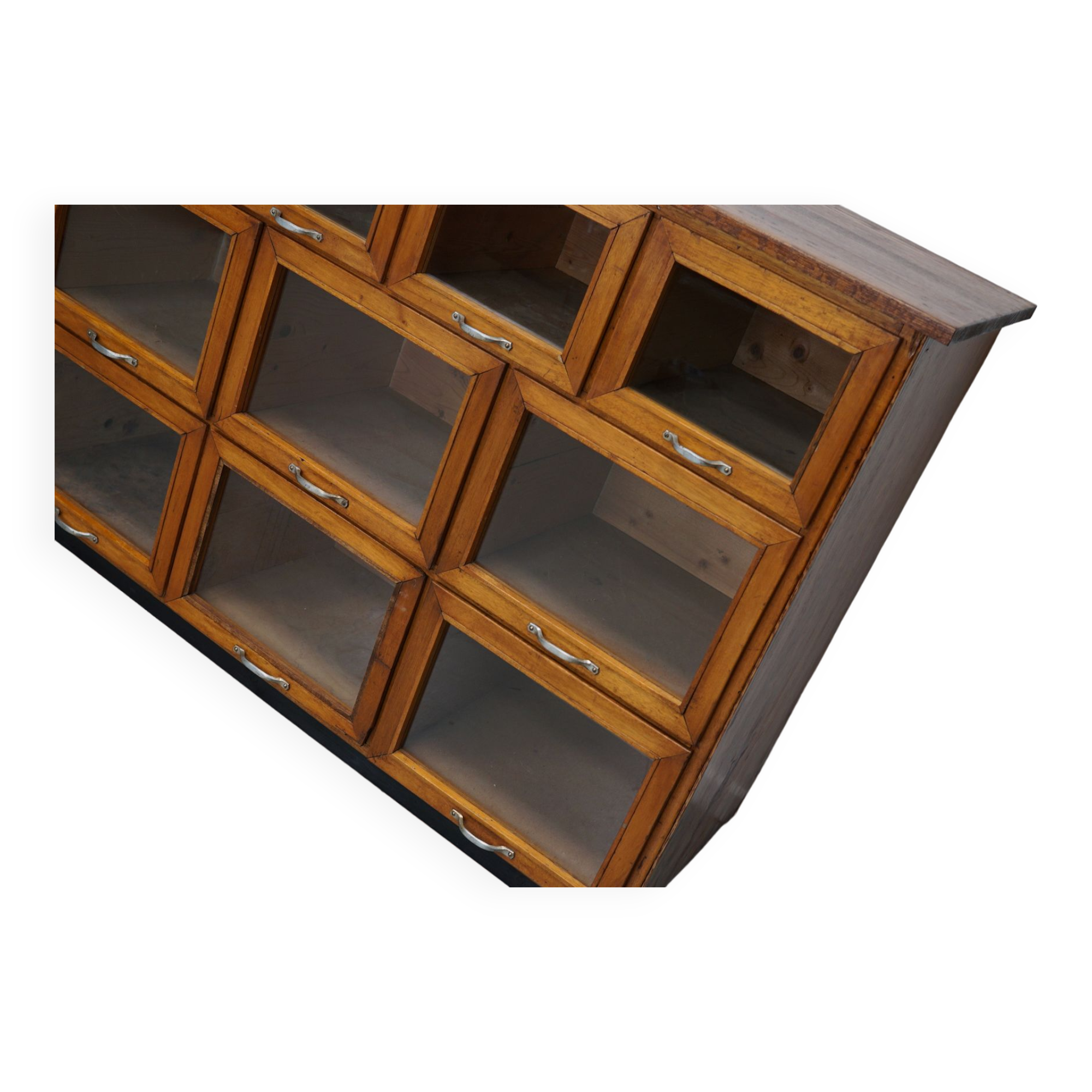 Vintage oak haberdashery cabinet / display cabinet, Netherlands, 1950s