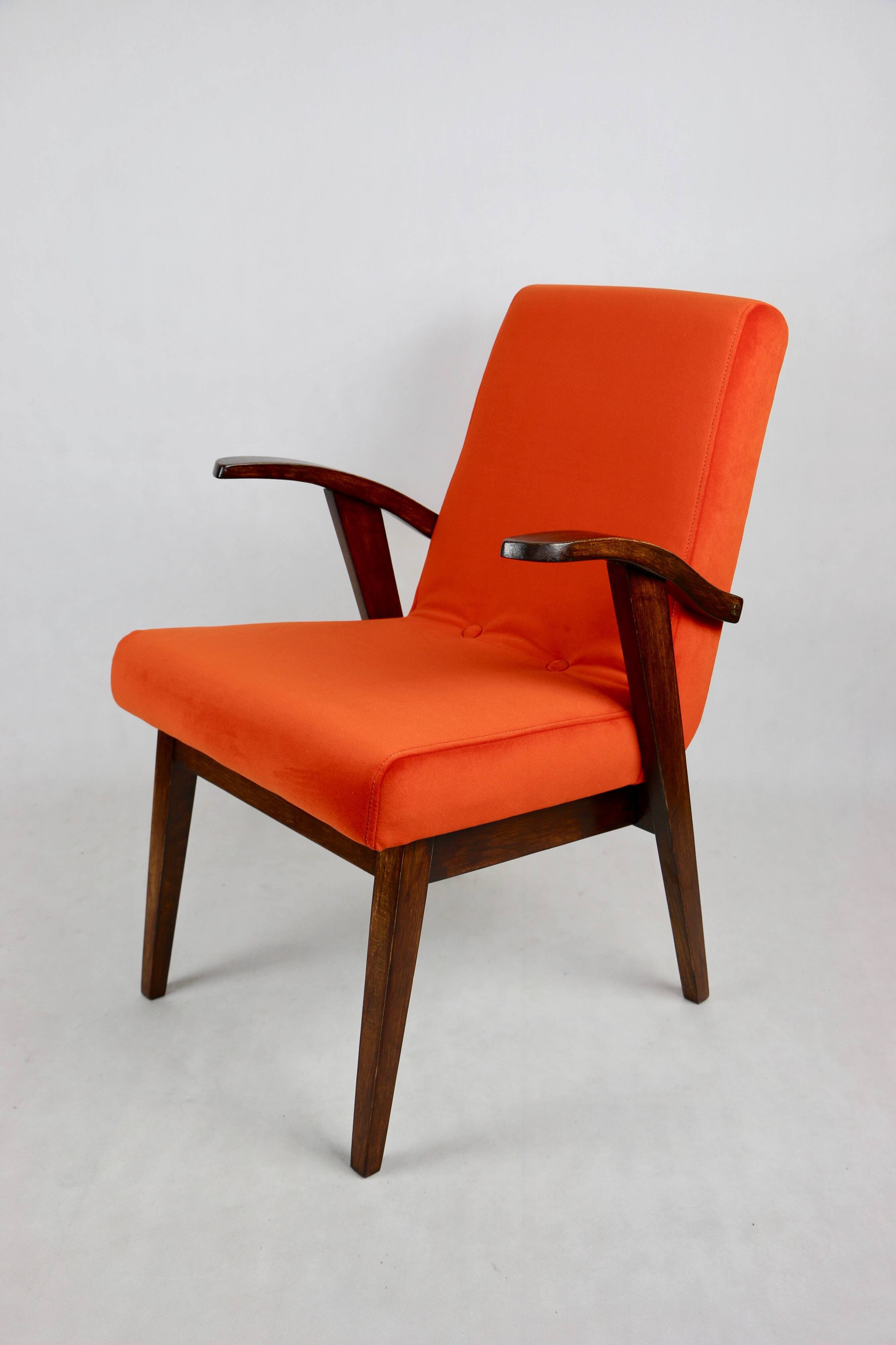 Vintage armchair 300-123, design by M. Puchała, orange - available 2 pieces