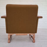 Ensemble de fauteuils bois de chêne laine état d’origine années 1970