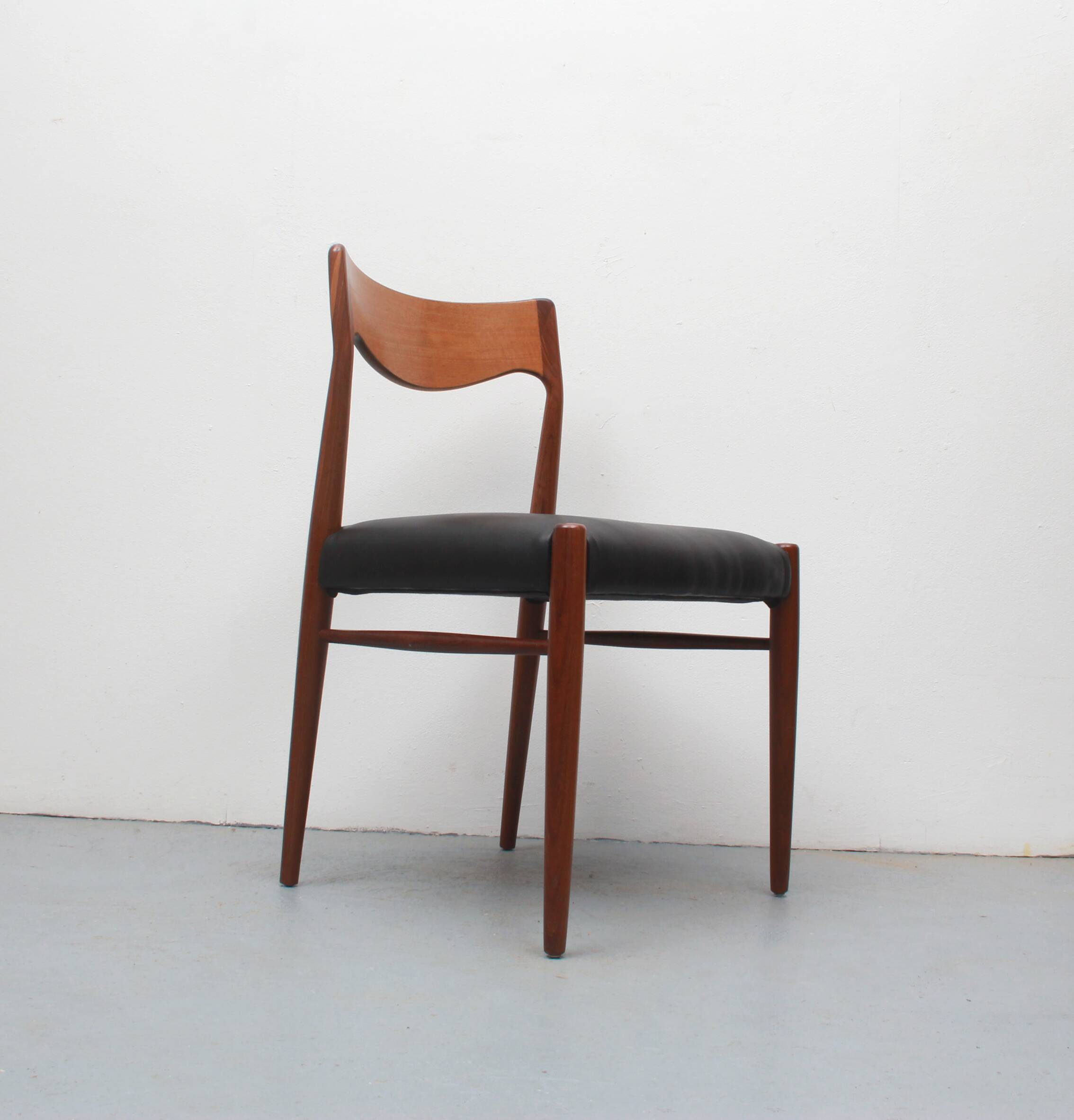1960s diningchair in teak and leather