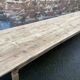 Incredible 400 cm farm table in fir 1900 brasserie natural raw wood