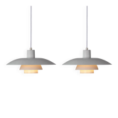Pair of 2 Danish vintage lamps PH 4/3 by Poul Henningsen, Louis Poulsen1966