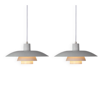 Pair of 2 Danish vintage lamps PH 4/3 by Poul Henningsen, Louis Poulsen1966