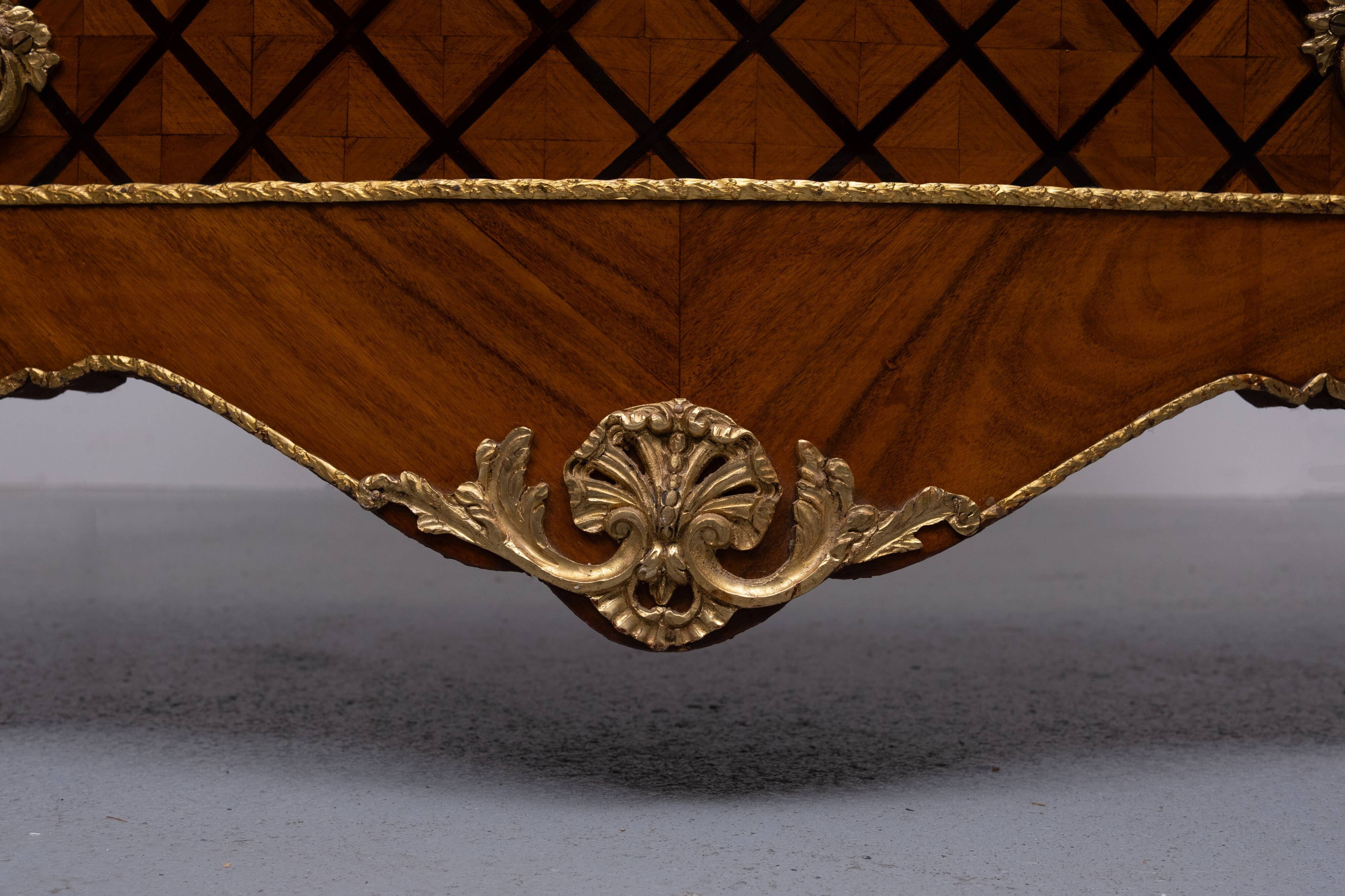 Louis XV Dutch Checkerboard Inlay Chest of Drawers, 1960s