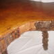 Mahogany table and 2 stools from 1970.