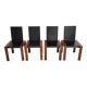 Set of 4 Mid Century dining chairs in rosewood style Afra and Tobia Scarpa.