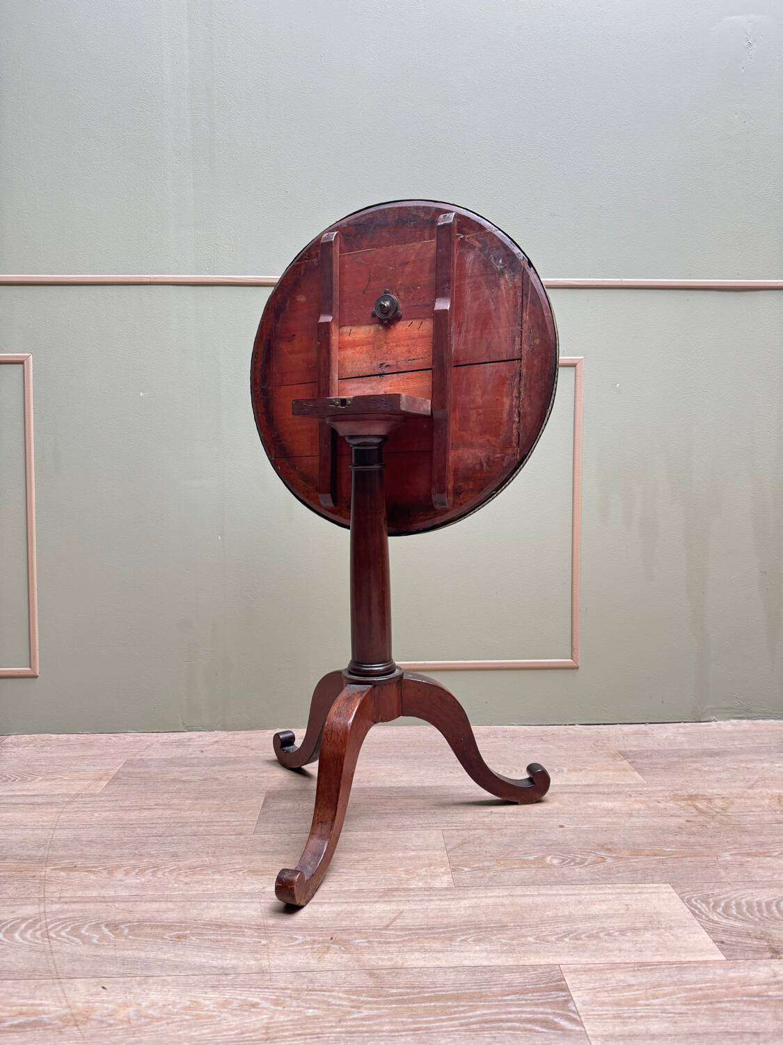 Pedestal Table In Mahogany Tripod, Louis XVI XVIII Eme Century