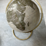 Globe earth 90s, brass spiral base
