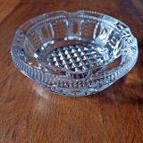 Ancien cendrier en cristal taillé Décor Art Déco Vintage Années 40/50