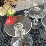 Scaled crystal foot glasses