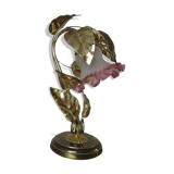 Lamp " flower " in gold metal 70s