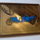 Screen-printed mirror of vintage car "1909 Lancia"