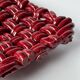 Burgundy woven ceramic basket bowl