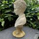 Alabaster bust of a woman signed Arnaldo Giannelli.