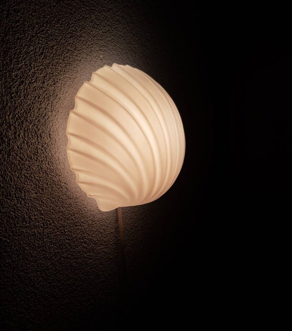 Glassh-tte Limburg 80s milky white glass wall lamp